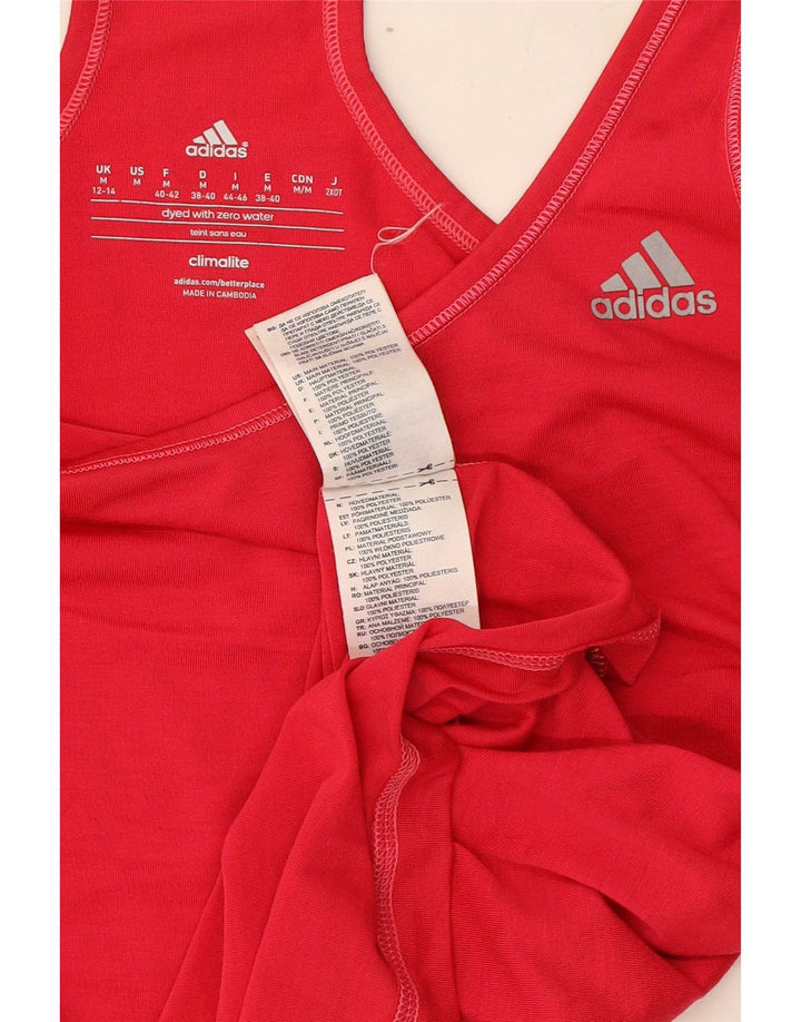 Женский топ Adidas Climalite Vest UK 12/14, средний розовый полиэстер