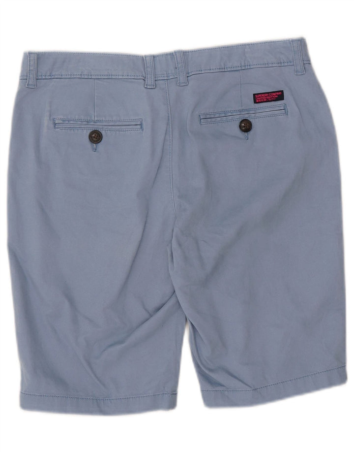 SUPERDRY Женские шорты чинос W34, большие синие, хлопок