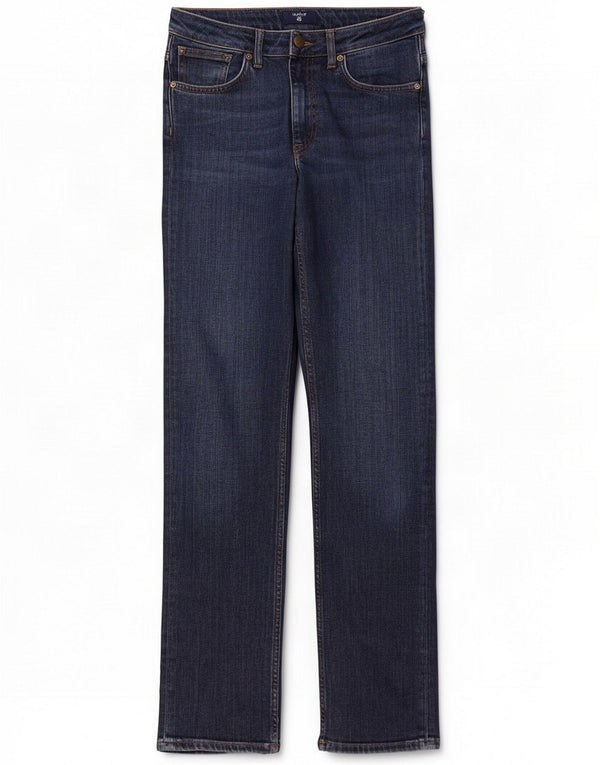 Gant Женские обычные прямые джинсы W30 L32 Темно-синий хлопок