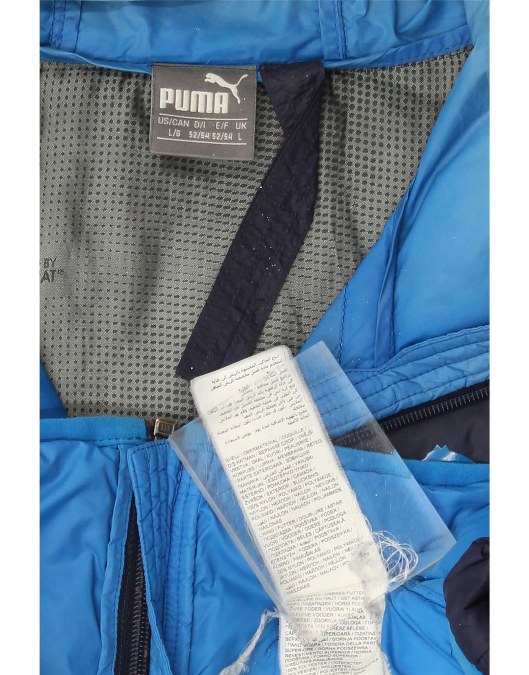 Мужская утепленная куртка Puma UK 40, большая темно-синяя нейлоновая куртка