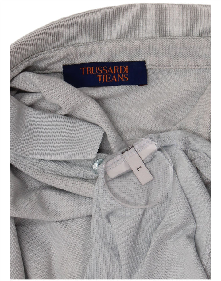 Мужская рубашка поло Trussardi Jeans, большая синяя