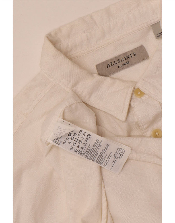 Мужская рубашка ALL SAINTS XL, белый хлопок