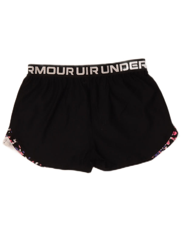 Спортивные шорты с графическим рисунком Under Armour для девочек 13–14 лет, размер XL, черные