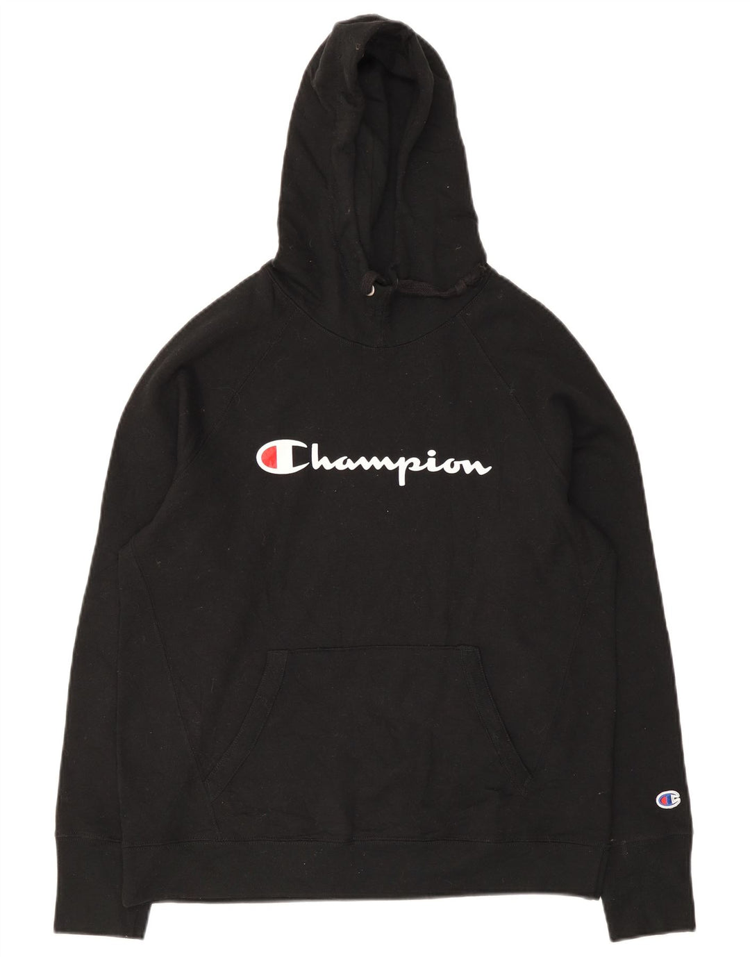 Мужской джемпер с капюшоном Champion с рисунком, средний черный, полиэстер