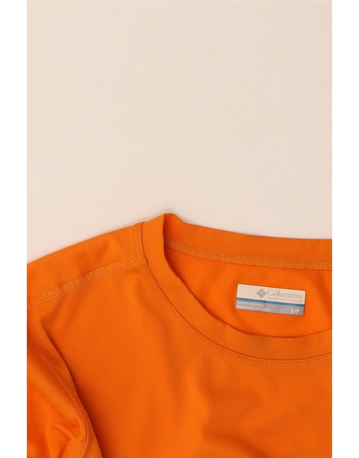 COLUMBIA Mens Omni-Wick T-Shirt Top Small Orange