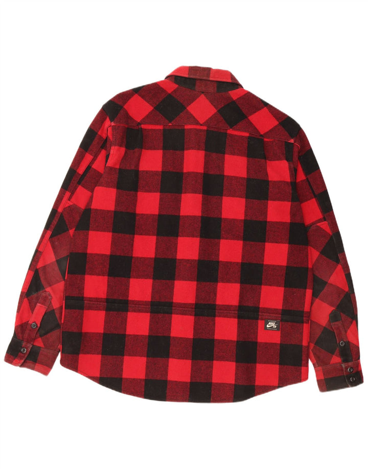 Мужская фланелевая рубашка Nike Lumberjack XL из шерсти красного цвета в мелкую клетку