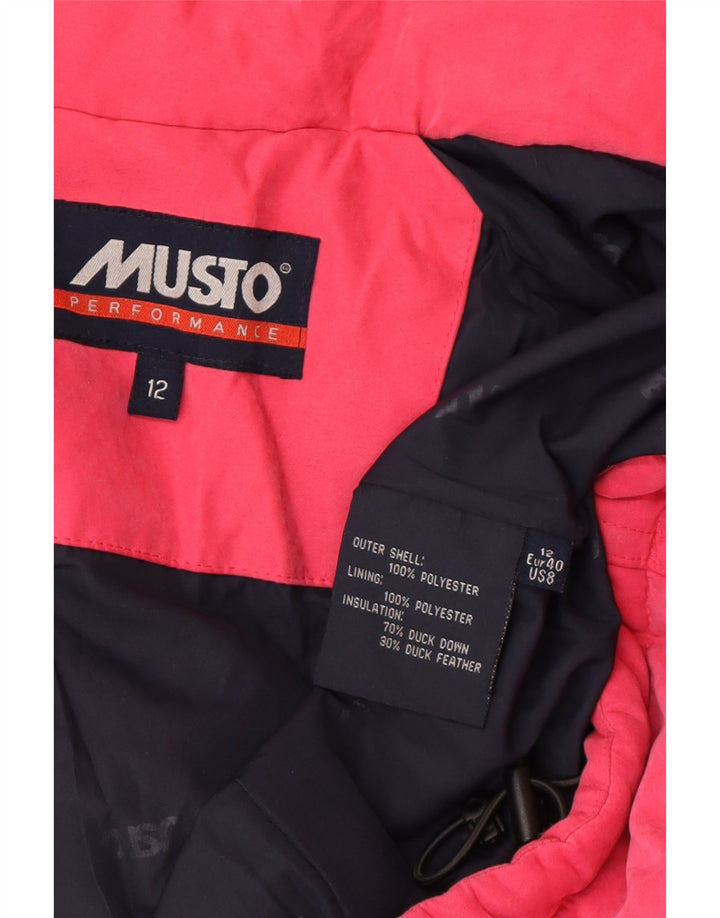 Женская стеганая куртка Musto с капюшоном UK 12, средний розовый полиэстер