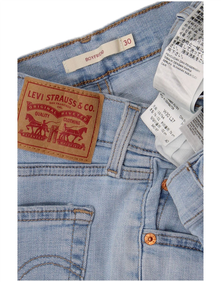 Женские узкие джинсы-бойфренды LEVI'S W30 L27, синие, хлопок