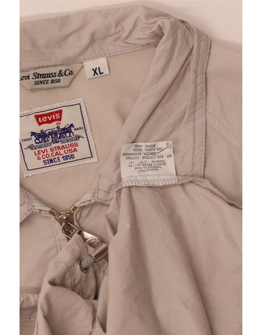Мужская куртка-бомбер с подкладкой Levi's UK 42 XL, синяя, хлопок