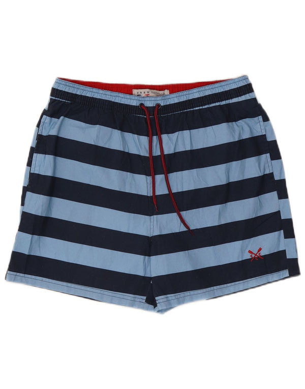 ОДЕЖДА ЭКИПАЖА Мужские шорты для плавания из полиэстера средней синей полоски