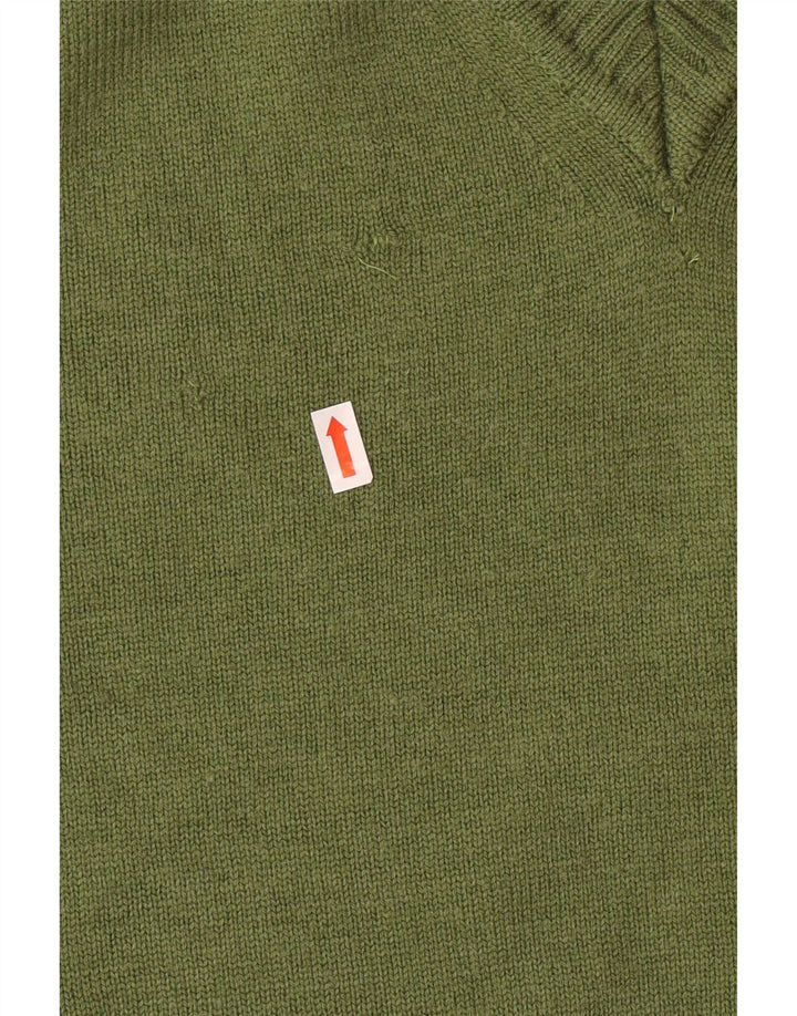 PIERRE CARDIN Женский свободный джемпер с v-образным вырезом UK 16, большой хаки