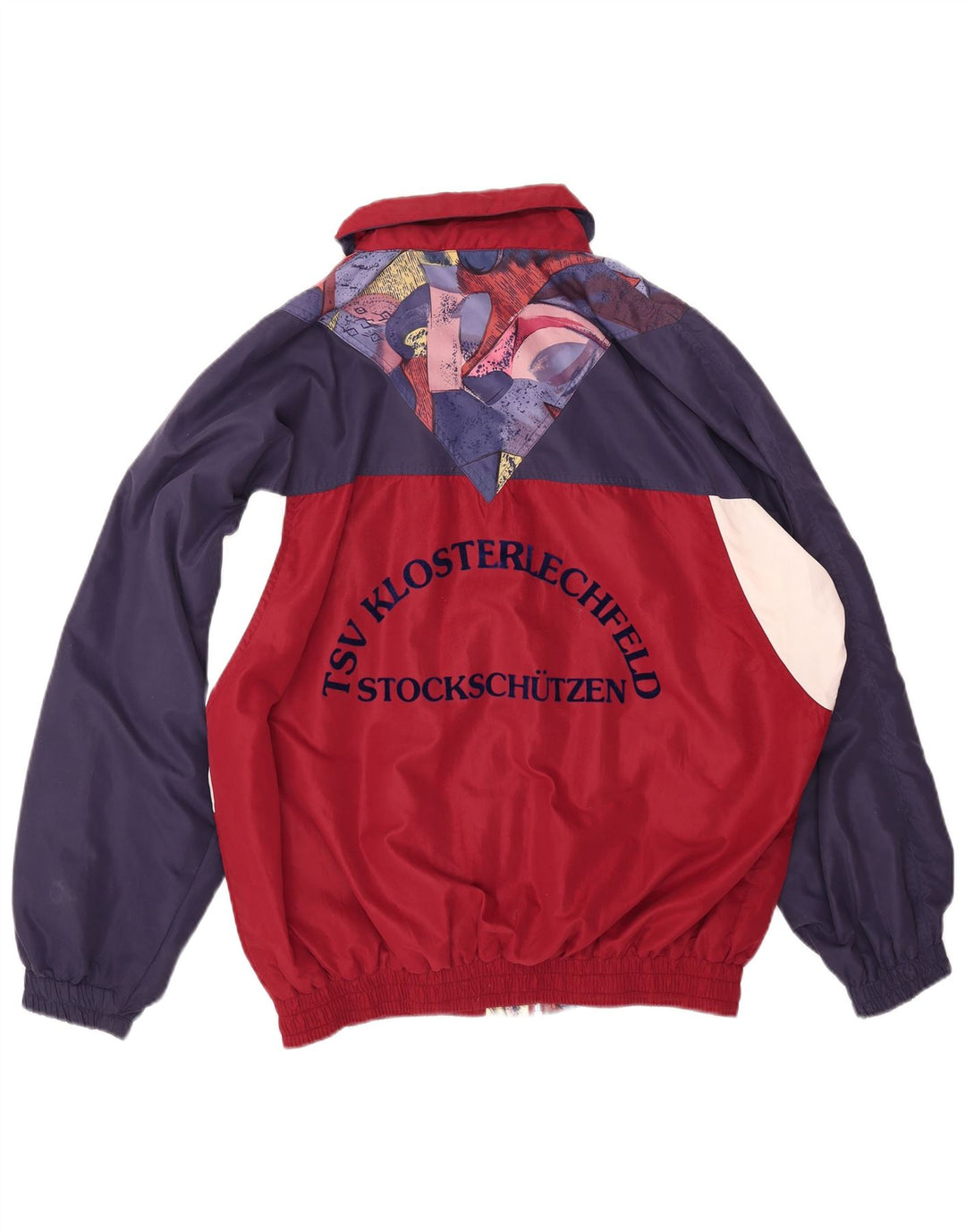 Мужской спортивный костюм VINTAGE с графическим рисунком, верхняя куртка 2XL, темно-синий, с цветными блоками