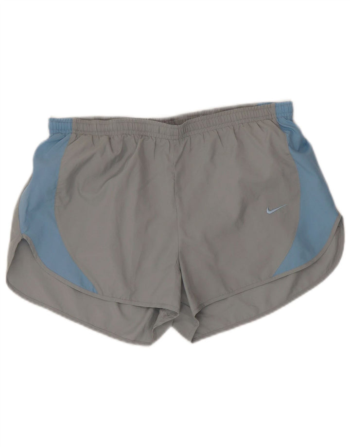 Мужские спортивные шорты Nike Dri Fit среднего серого цвета из полиэстера с цветными блоками