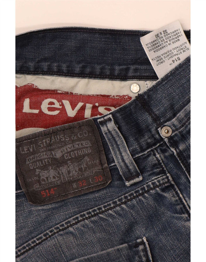 Мужские прямые джинсы Levi's 514 W32 L30 синие, хлопок