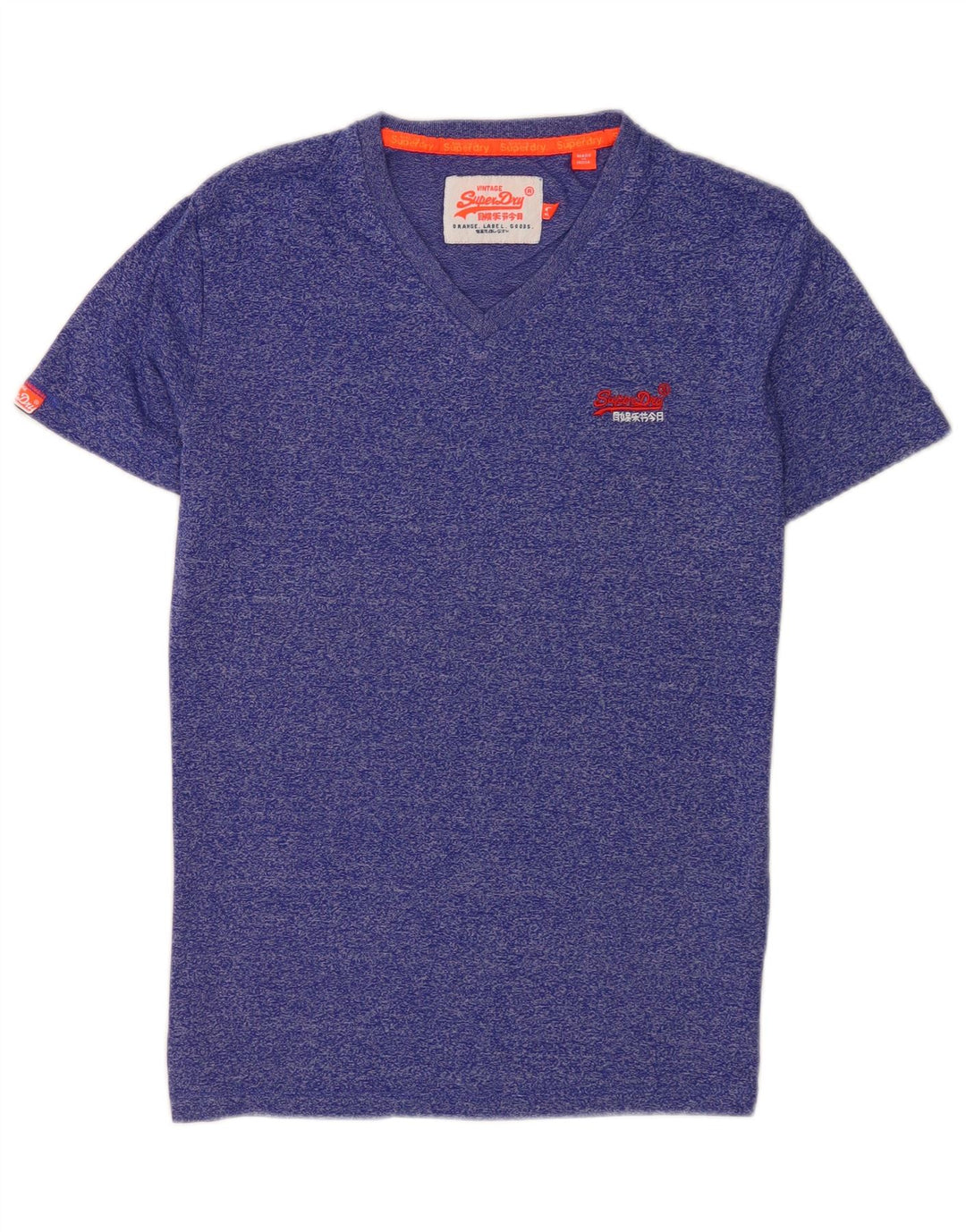Мужская футболка Superdry, маленький синий крапчатый хлопок