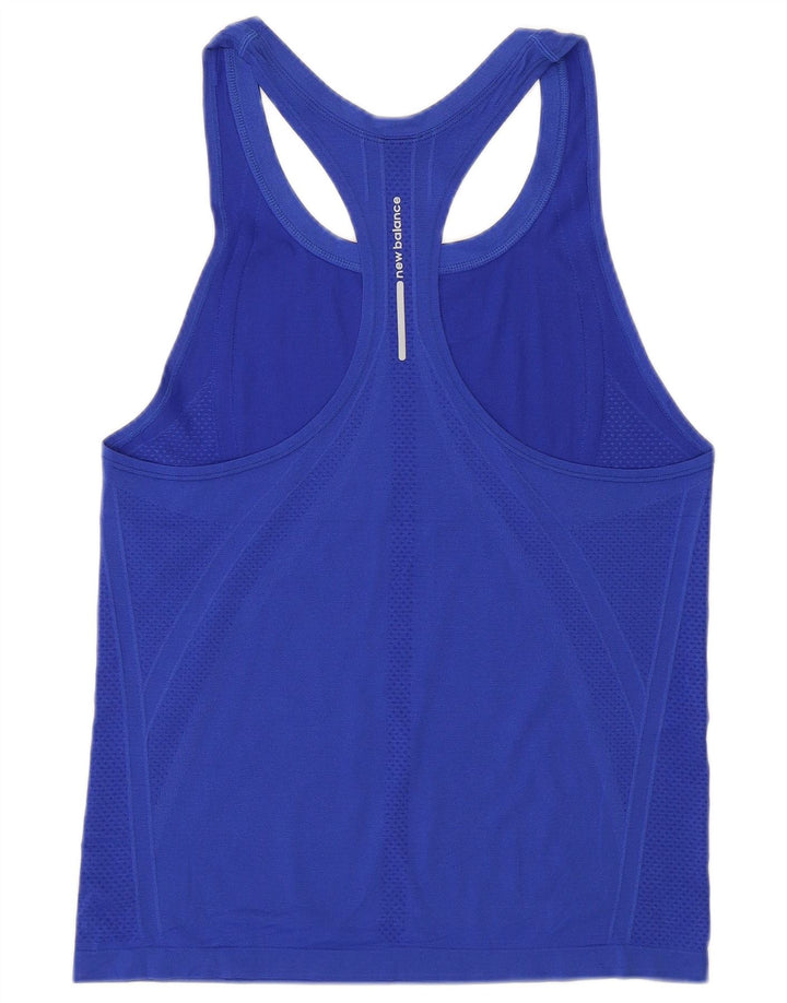 NEW BALANCE Womens Vest Top UK 12 Medium Blue Nylon