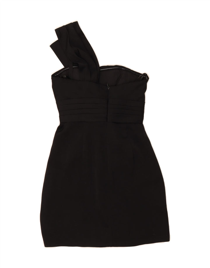 BCBGMAXAZRIA Womens One Shoulder Dress US 2 XS Black Polyester Vintage BCBGMAXAZRIA and Second-Hand BCBGMAXAZRIA from Messina Hembry 