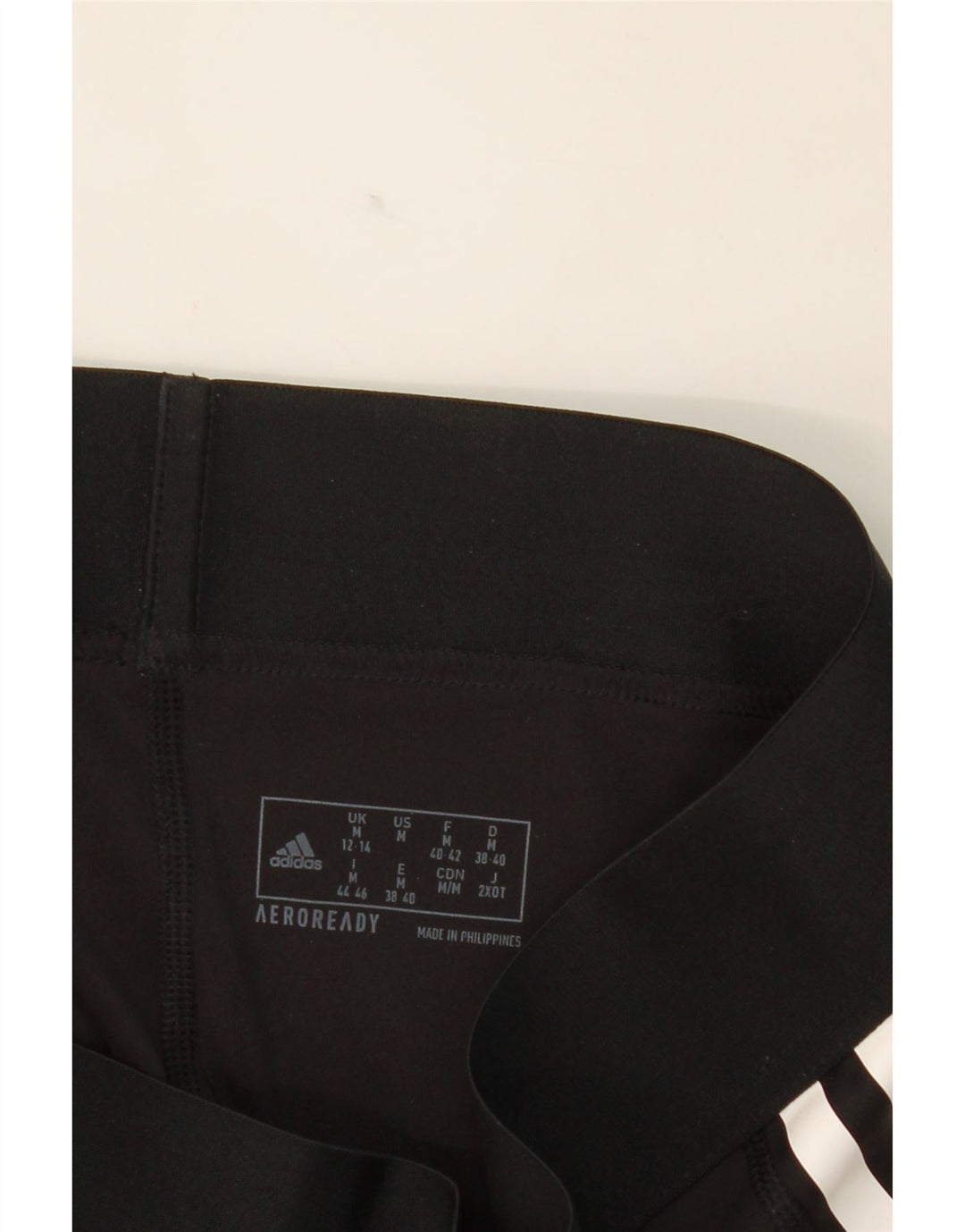 ADIDAS Womens Aeroready Leggings UK 12/14 Medium  Black Vintage Adidas and Second-Hand Adidas from Messina Hembry 