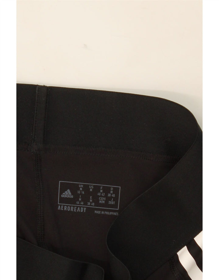 ADIDAS Womens Aeroready Leggings UK 12/14 Medium  Black Vintage Adidas and Second-Hand Adidas from Messina Hembry 