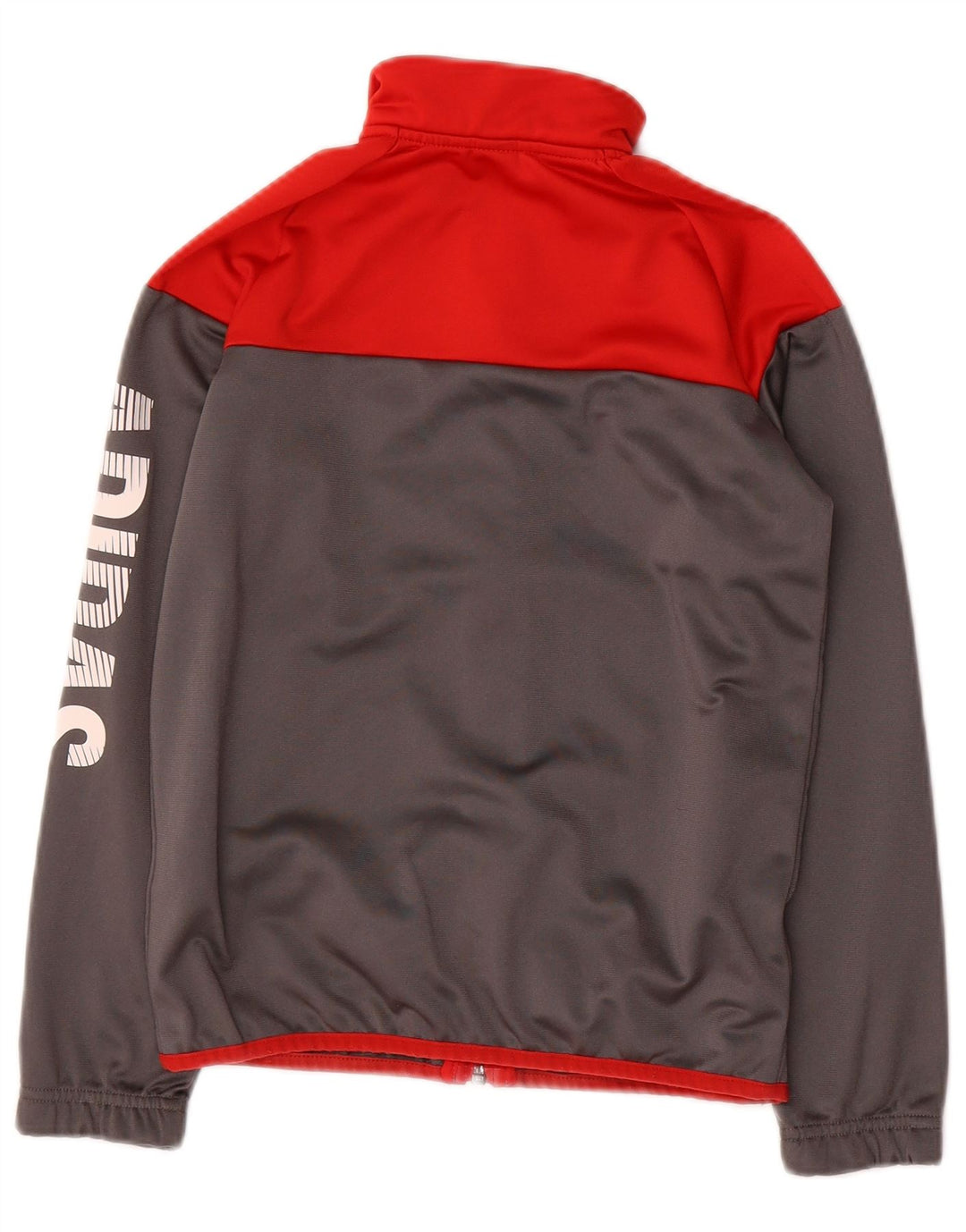 Спортивный костюм ADIDAS для мальчиков с графическим рисунком, верхняя куртка 9–10 лет, серая с цветными блоками