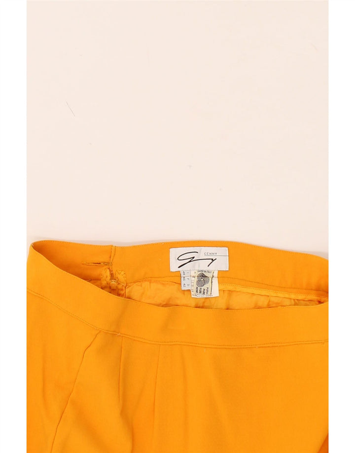 GENNY Womens Pencil Skirt IT 48 Large W32 L23 Orange Wool Vintage Genny and Second-Hand Genny from Messina Hembry 