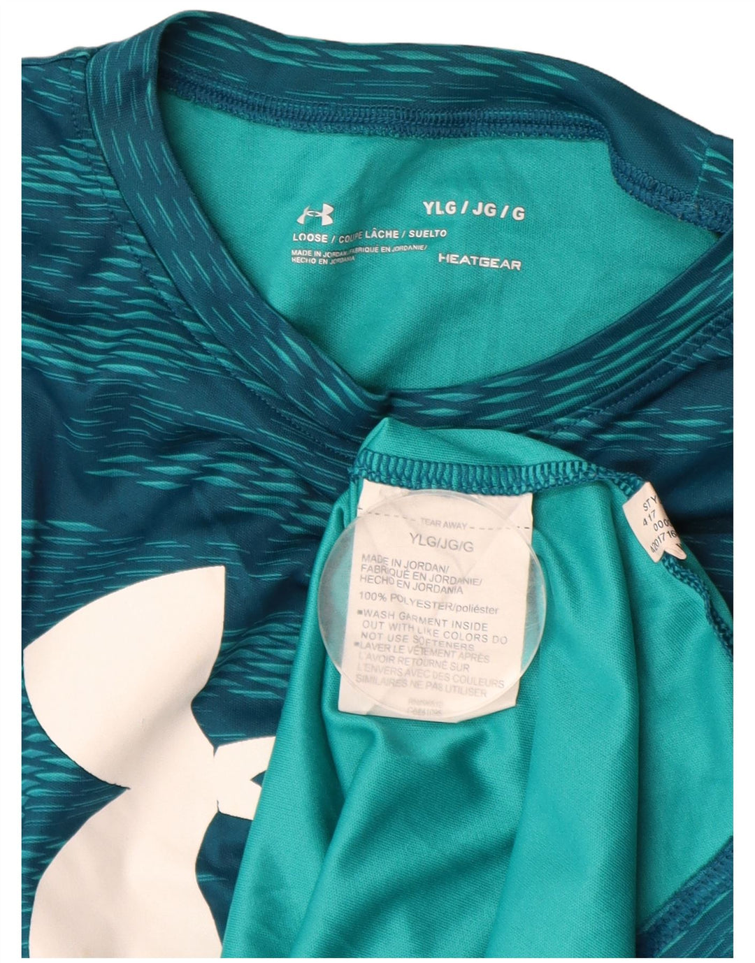 Футболка с рисунком Under Armour для мальчиков Heat Gear, топ 11–12 лет, большой синий цвет