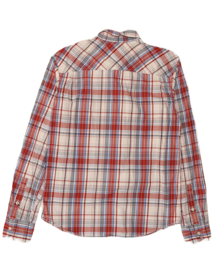 Tommy Hilfiger Мужская рубашка узкого кроя XL в разноцветную клетку, хлопок