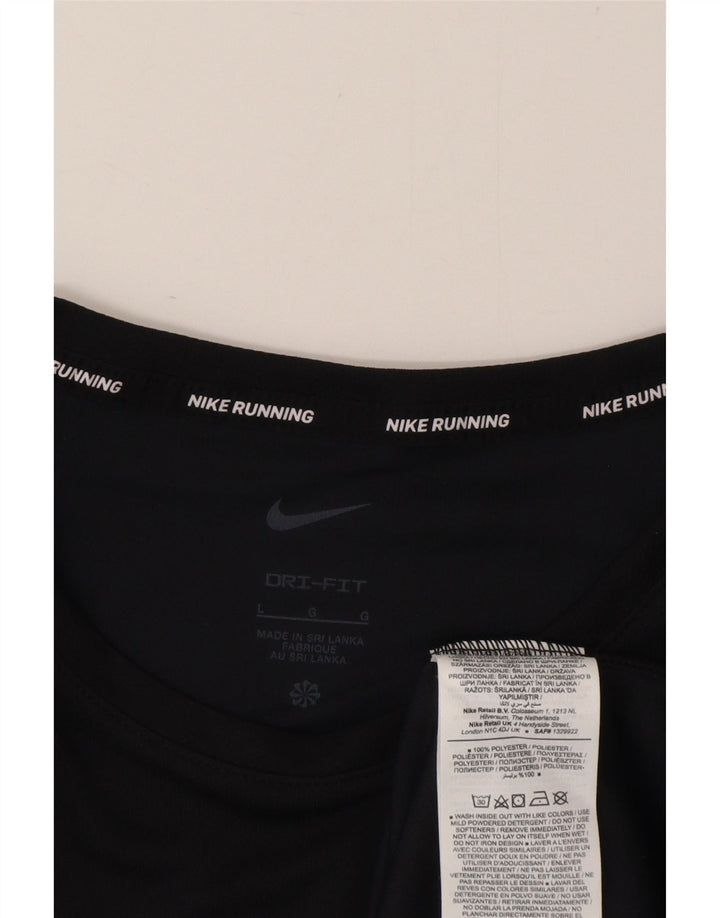Мужская футболка Nike Dri Fit с графикой, большой черный полиэстер