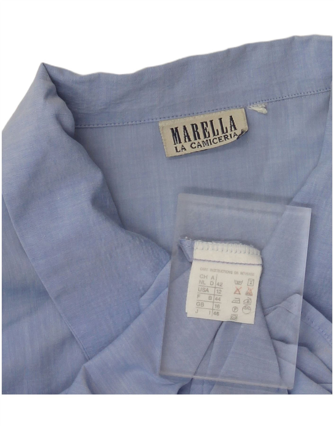Женская рубашка Marella UK 16, большая синяя хлопковая