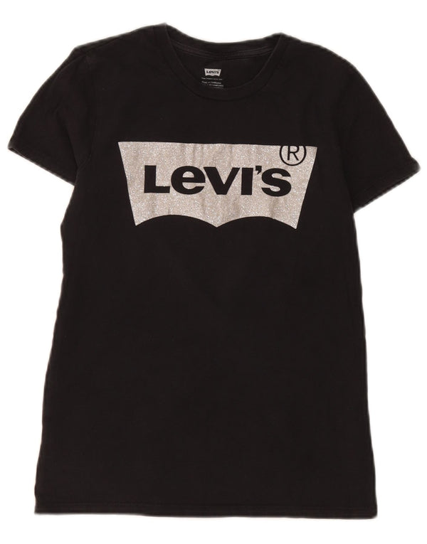 Женская футболка с рисунком Levi's Top UK 6 XS Черная