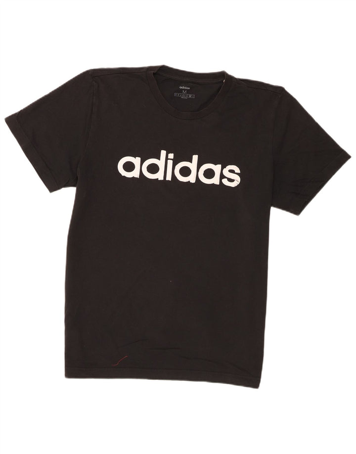 Мужская футболка с рисунком Adidas Top Medium Black Cotton