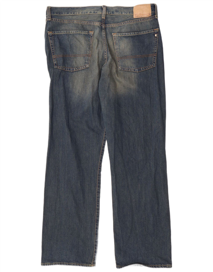Мужские прямые джинсы BEN SHERMAN W36 L32, синий хлопок