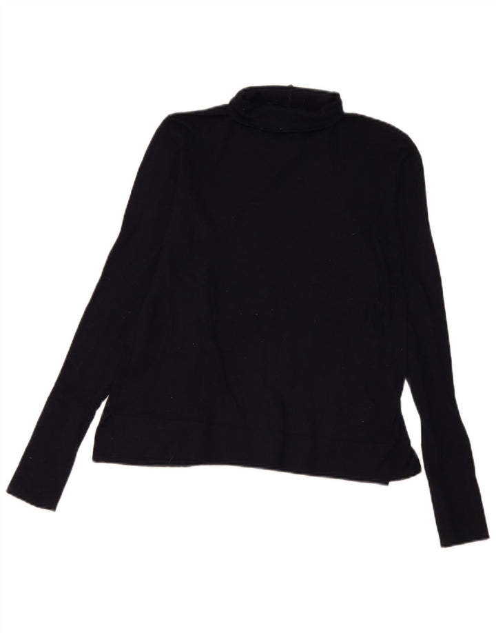 Женская блузка Zara Top UK 12, средний темно-синий модальный