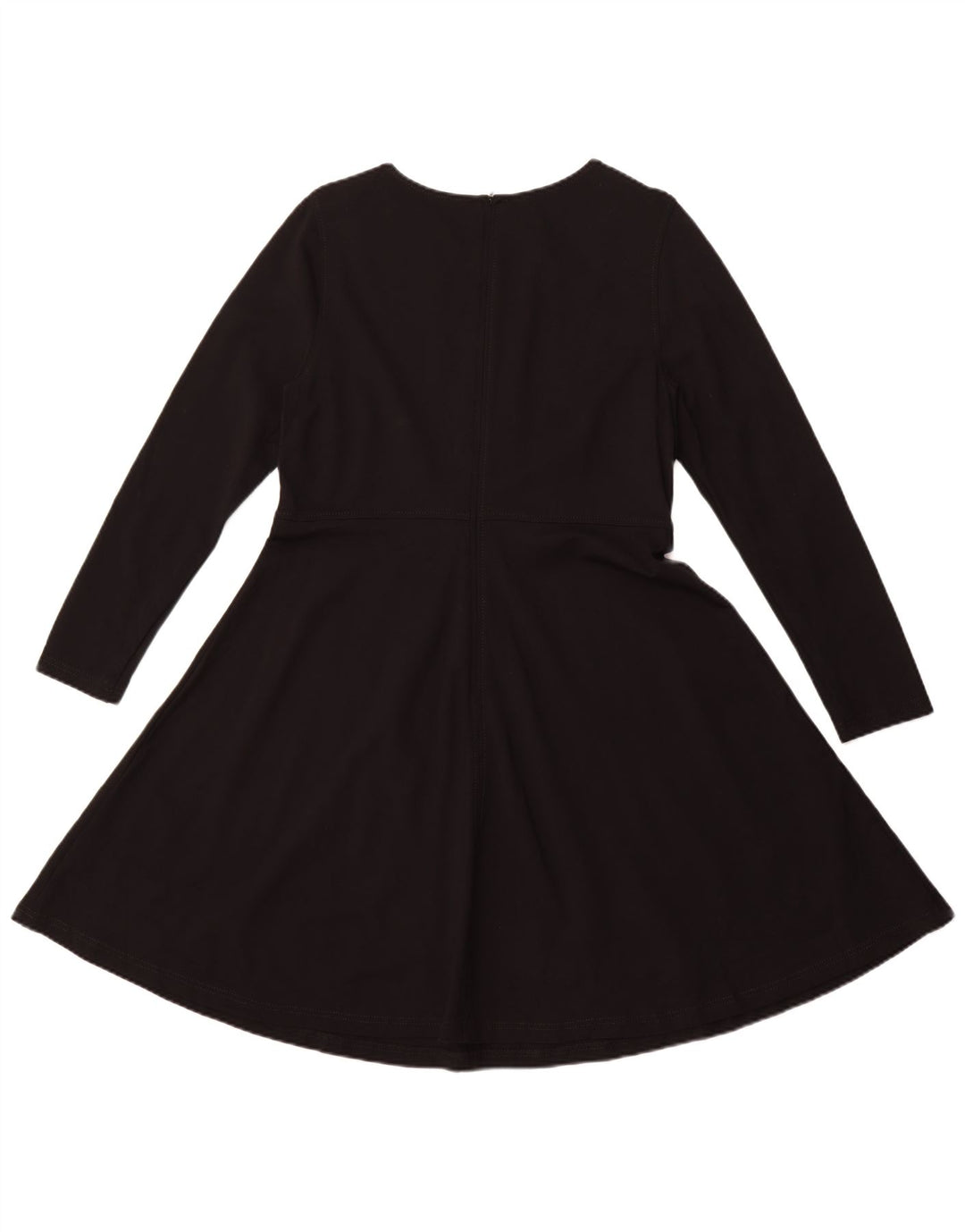 Женское платье А-силуэта с длинными рукавами MARKS & SPENCER UK 16, большое черное вискоза