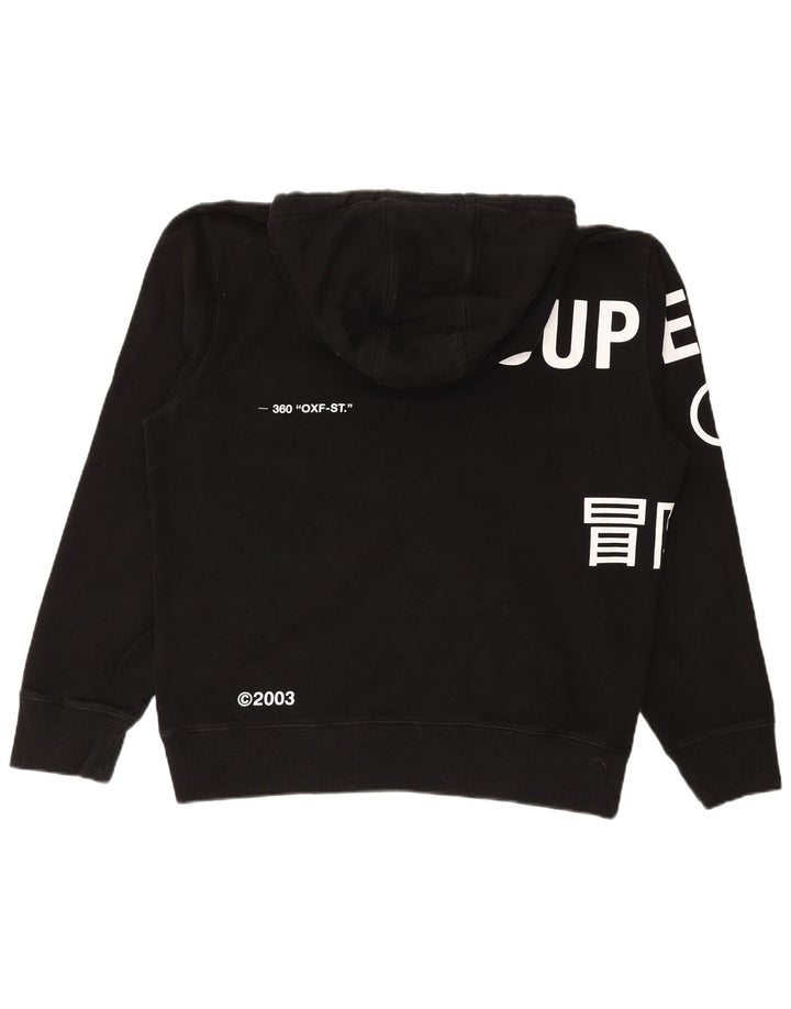 SUPERDRY Мужской джемпер с капюшоном с рисунком XL, черный хлопок