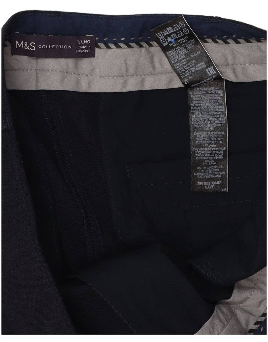 Женские костюмные брюки Marks & Spencer UK 12 Medium W34 L32 Темно-синие