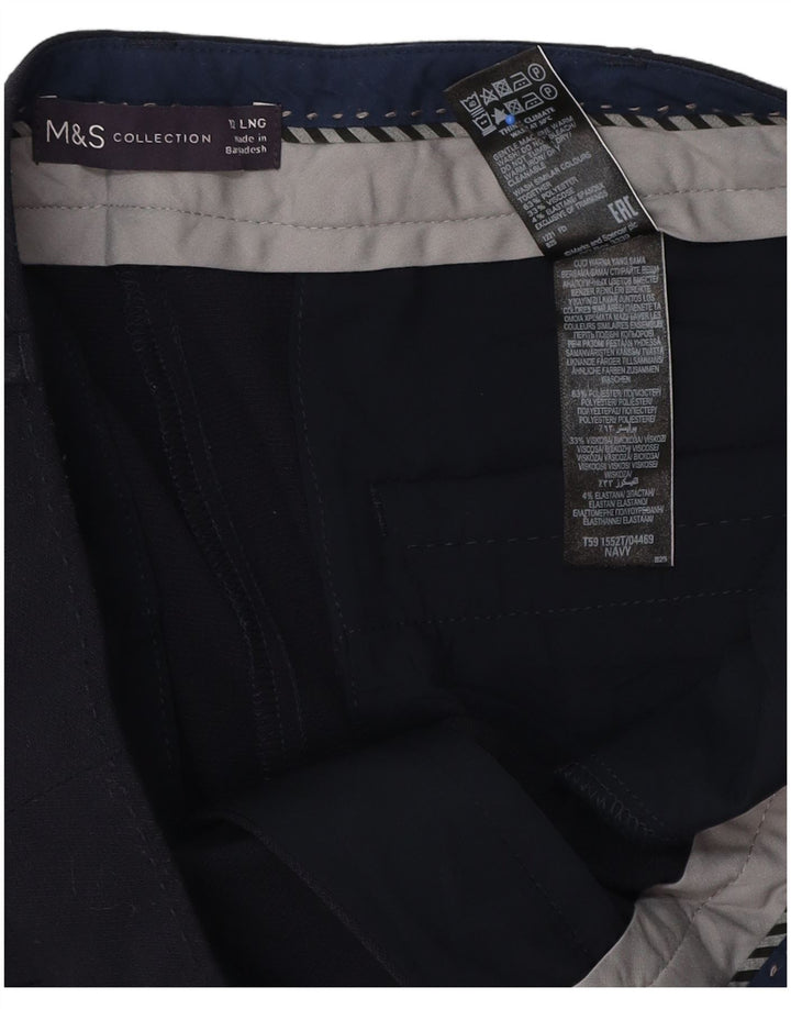 Женские костюмные брюки Marks & Spencer UK 12 Medium W34 L32 Темно-синие