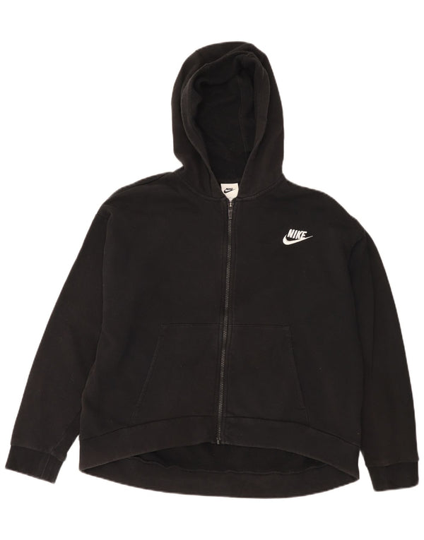 Женский свитер с капюшоном на молнии Nike UK 18 XL, черный хлопок