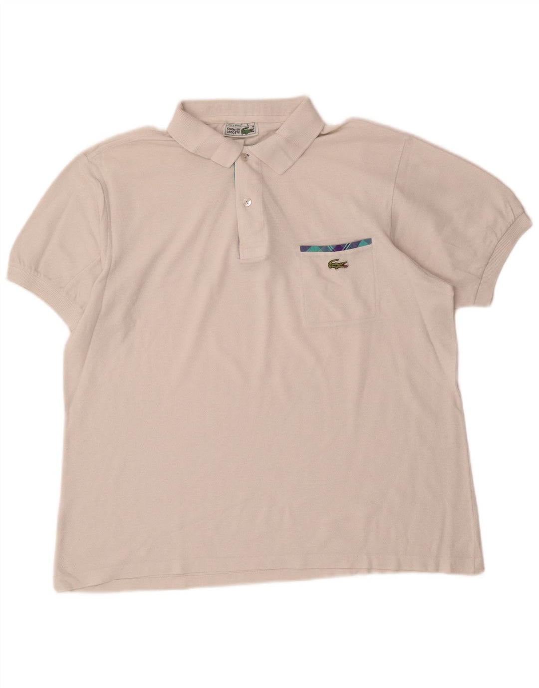 Мужская рубашка-поло Lacoste, размер 6 XL, белый хлопок