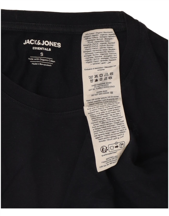 Мужская футболка Jack & Jones, маленькая, темно-синяя, хлопковая