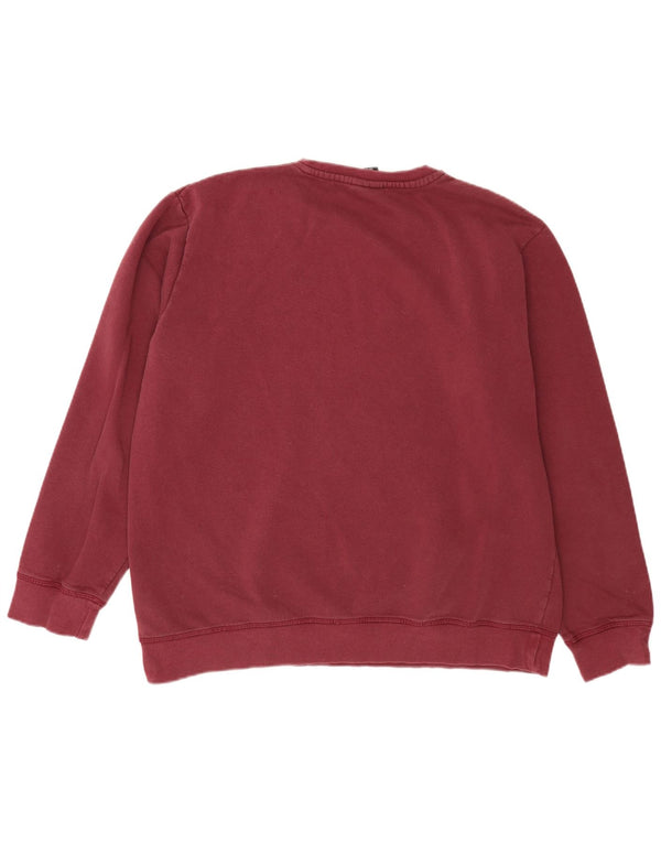 Мужской свитшот с рисунком Umbro, 2XL, бордовый, хлопок