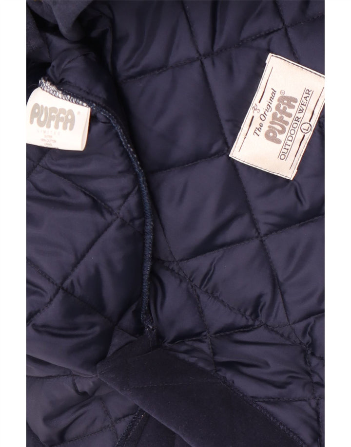 Женская стеганая куртка Puffa UK 16, большой размер, темно-синий, хлопок