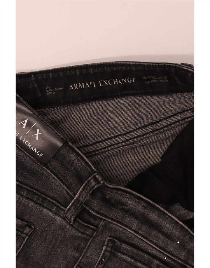 Женские джинсы суперскинни Armani Exchange W25 L26 серые