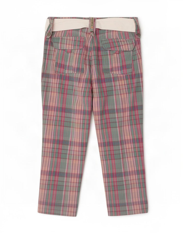 Think Pink Женские капри IT 44 Medium W28 L21 Разноцветная клетка