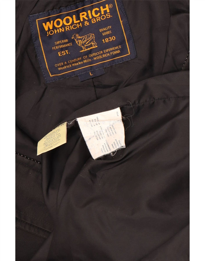 Женское пальто с капюшоном Woolrich UK 16, большое черное хлопковое пальто
