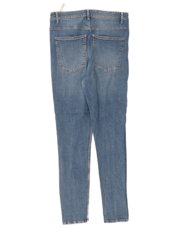 Женские джинсы скинни с высокой талией Zara EU 42, большие W32 L28, синие