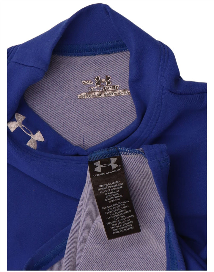 Топ Under Armour для мальчиков с длинными рукавами, 13–14 лет, размер XL, синий нейлон