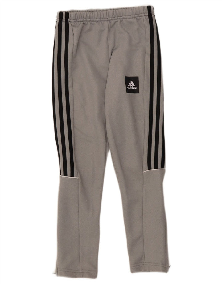 Спортивные брюки Adidas Aeroready для мальчиков 7-8 лет, серый полиэстер