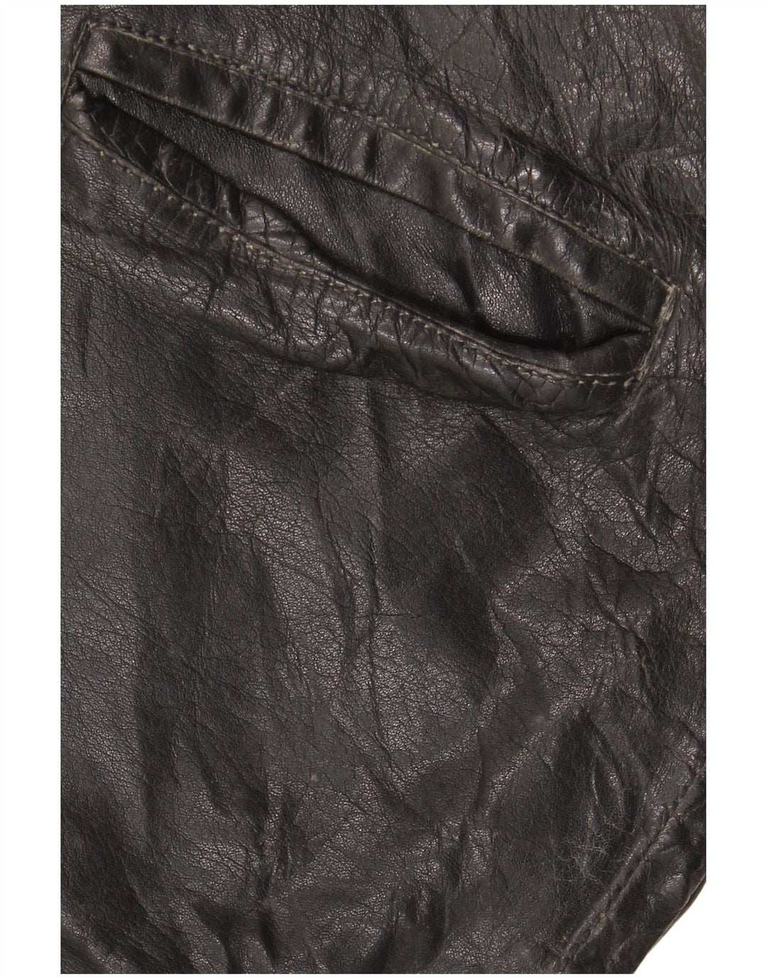 Винтажная мужская кожаная куртка UK 42 XL, черная кожа