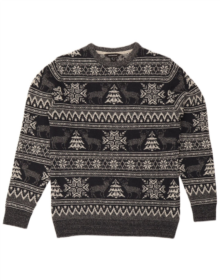 Мужской джемпер с круглым вырезом Cedarwood State, средний серый цвет Fair Isle